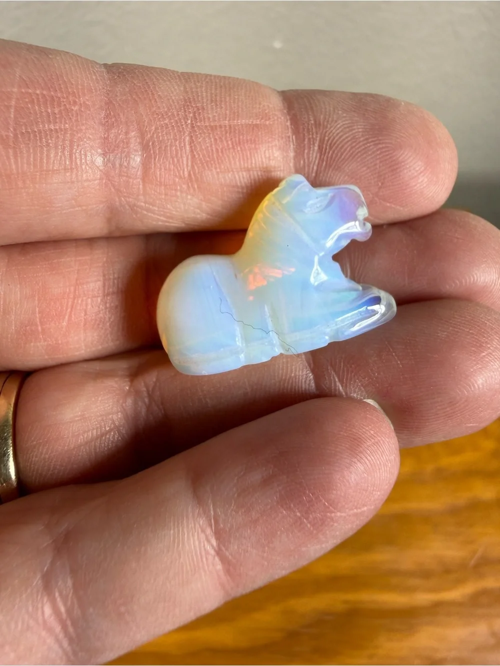 Opalite Lion Figurine